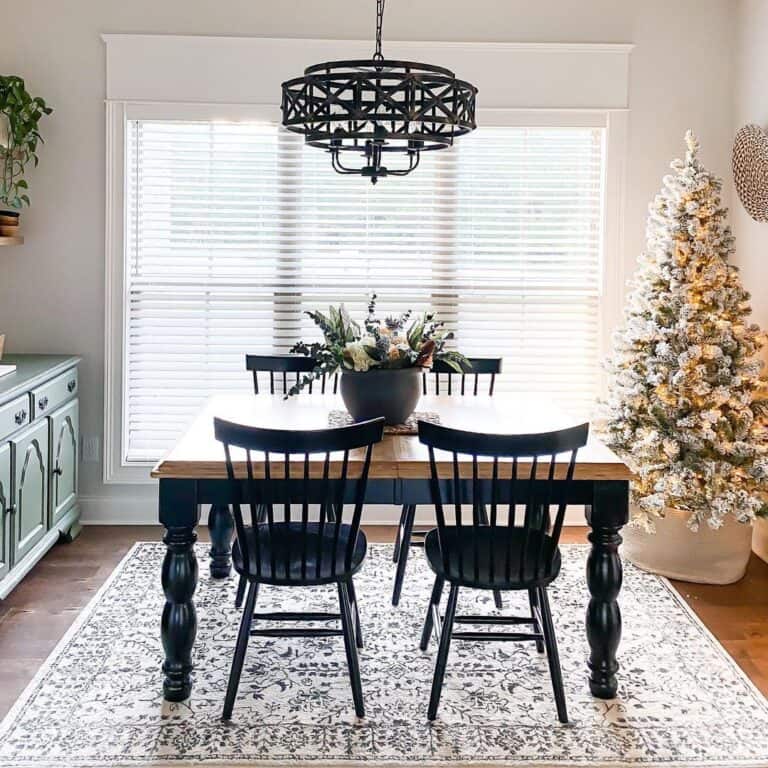 Dining Room with Two-toned Square Table