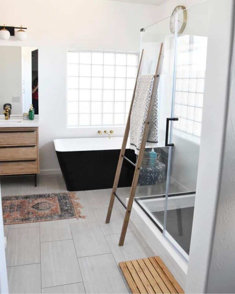 Light Gray Tile Bathroom Flooring