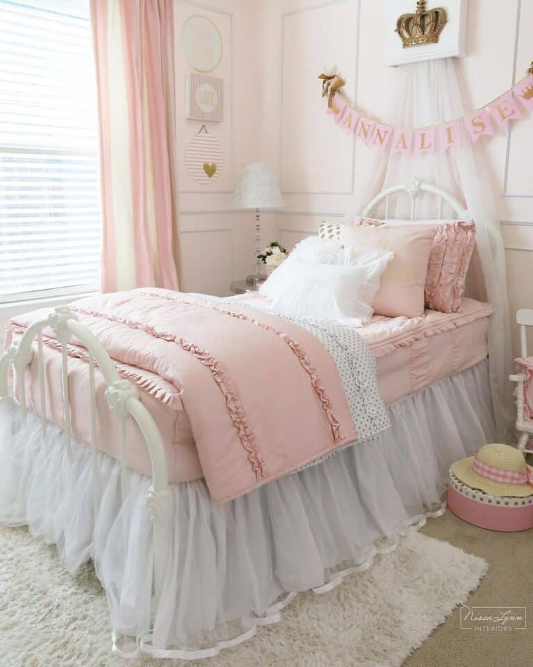 Princess Canopy Bed Toddler Girls Bedroom