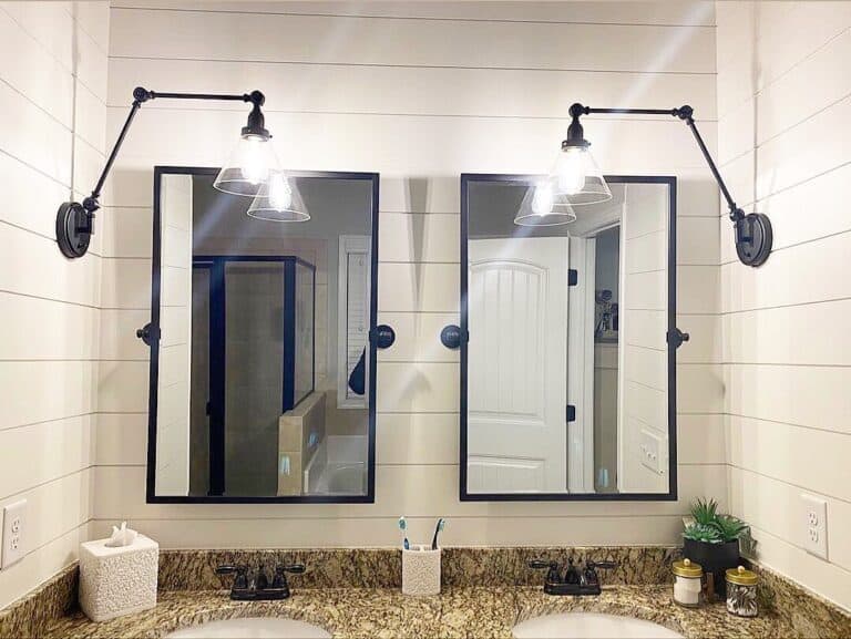 Rectangle Black Framed Bathroom Mirrors