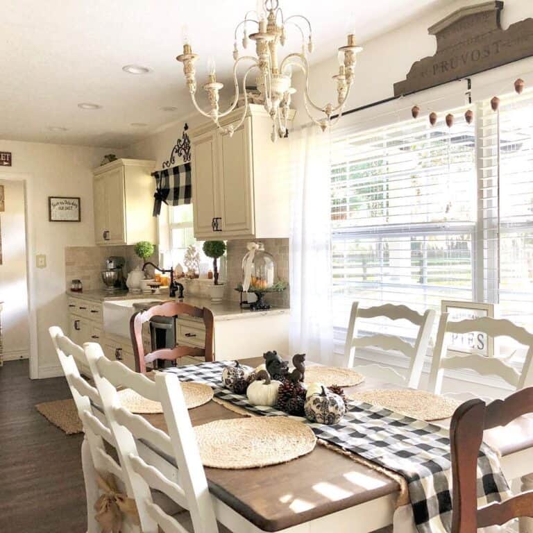 Two-toned Stained Wood Square Dining Table