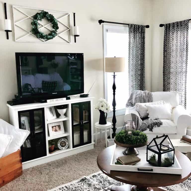 White Living Room Corner Chair