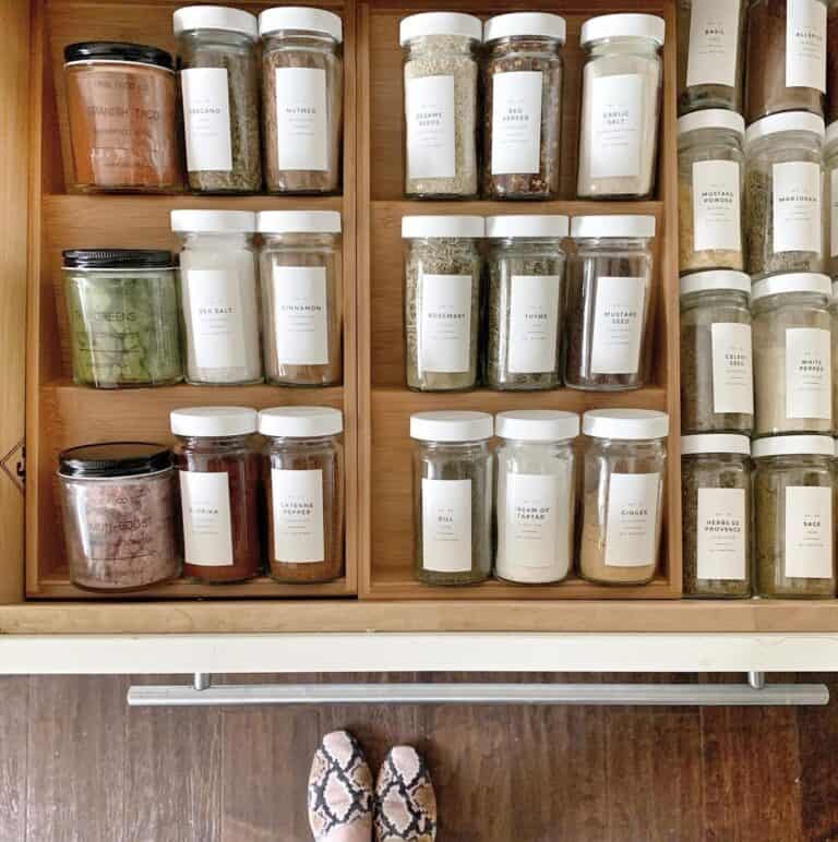 Rustic Mason Jar Spice Rack Display, Spice Rack, Mason Jars