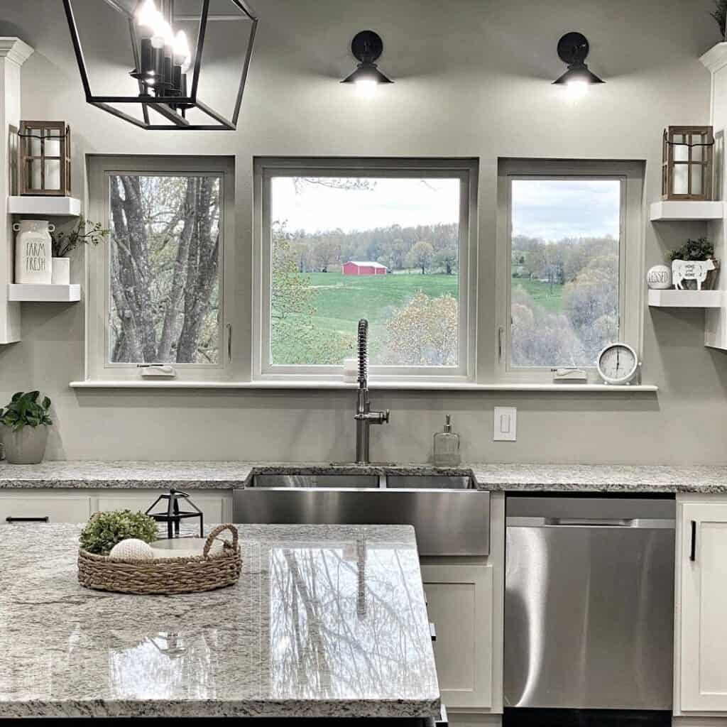 Grey Kitchen with Grey Countertops