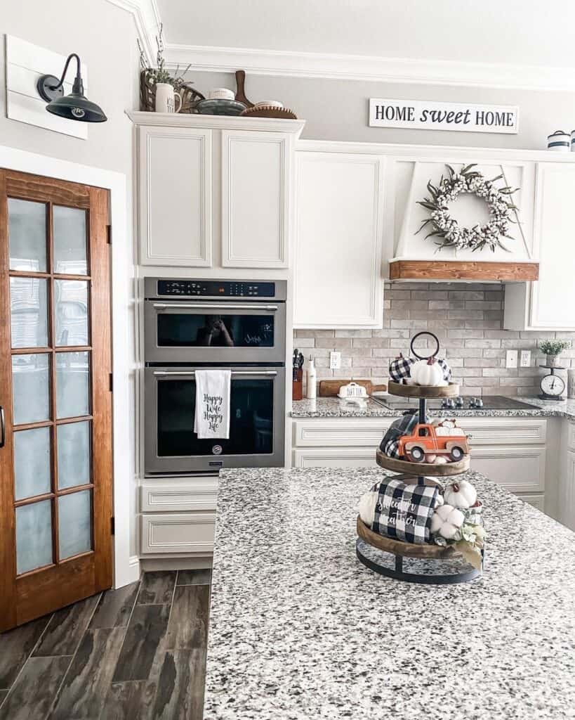 Grey Stone Tile Backsplash for Kitchen