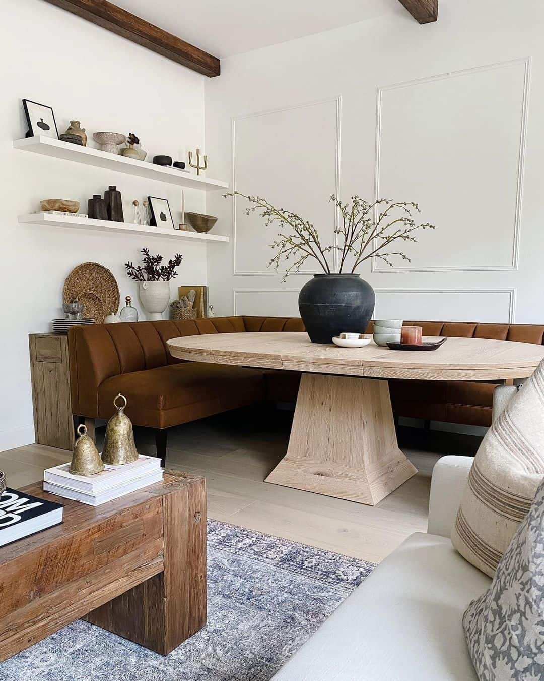 Oval Light Wood Dining Table