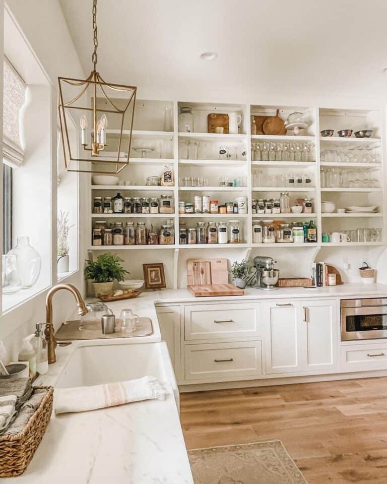 Prep Kitchen with Built-in Spice Rack