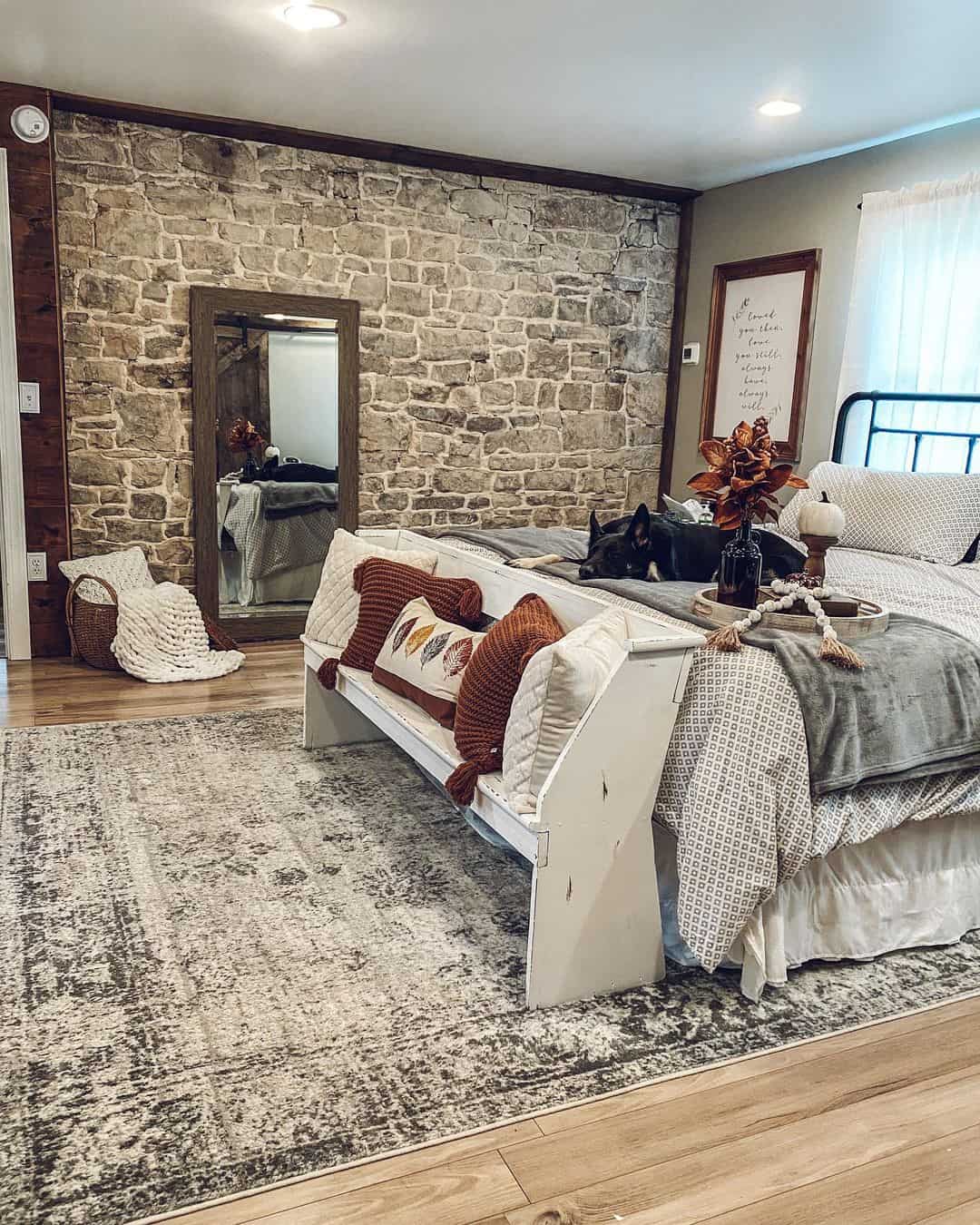 Rectangular Stained Wood Bedroom Mirror - Soul & Lane