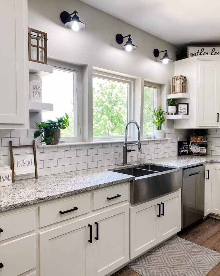 White Backsplash Tiles for Kitchen