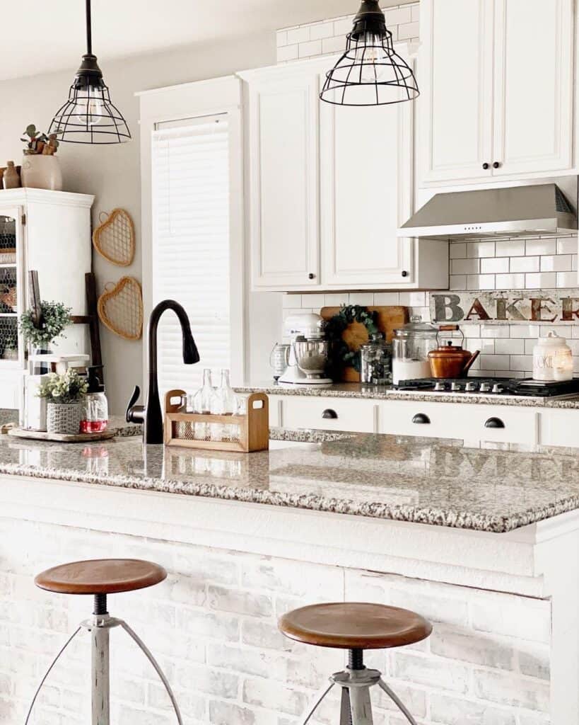 White with Subway Tile Backsplash Soul & Lane