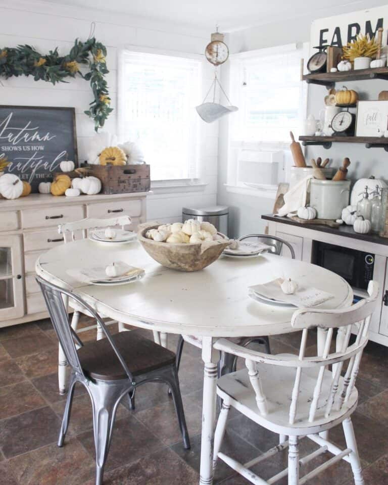 White Extendable Oval Dining Table