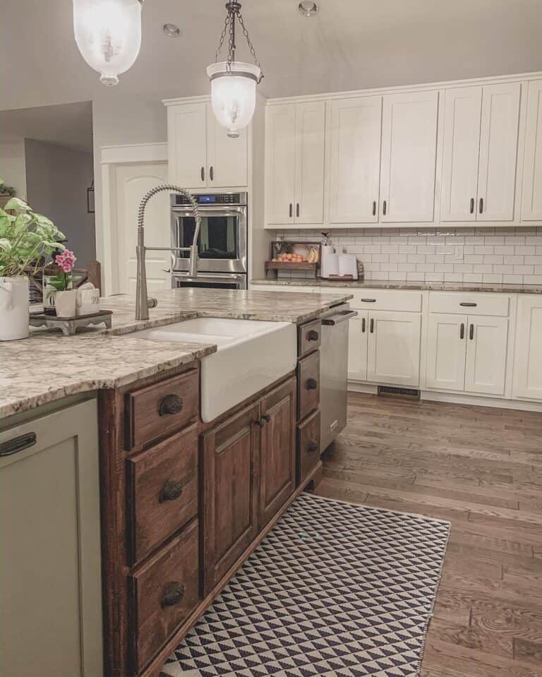 White Subway Tile Backsplash Kitchen