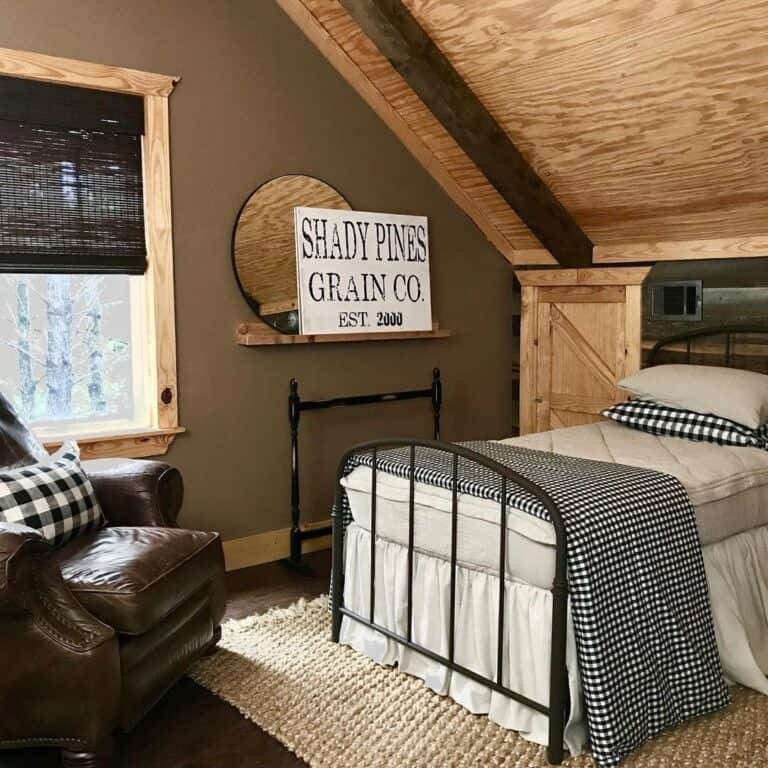 Brown Leather Armchair Small Bedroom Seating Area