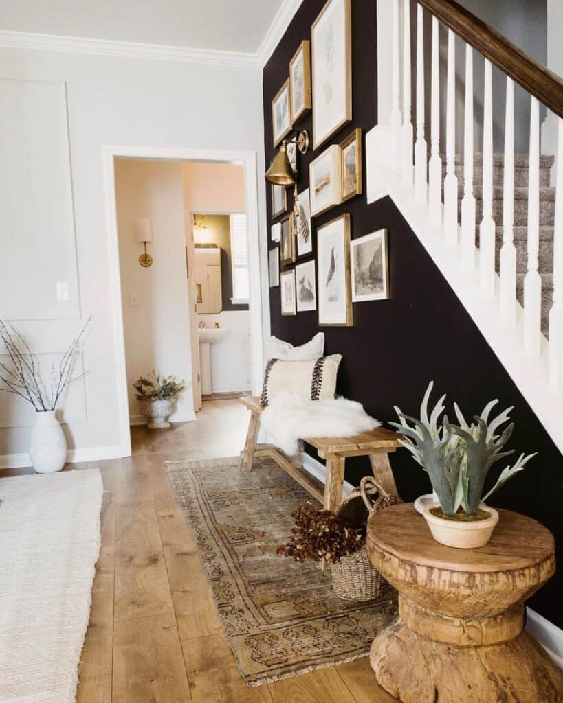 Entryway with Staircase Gallery Wall
