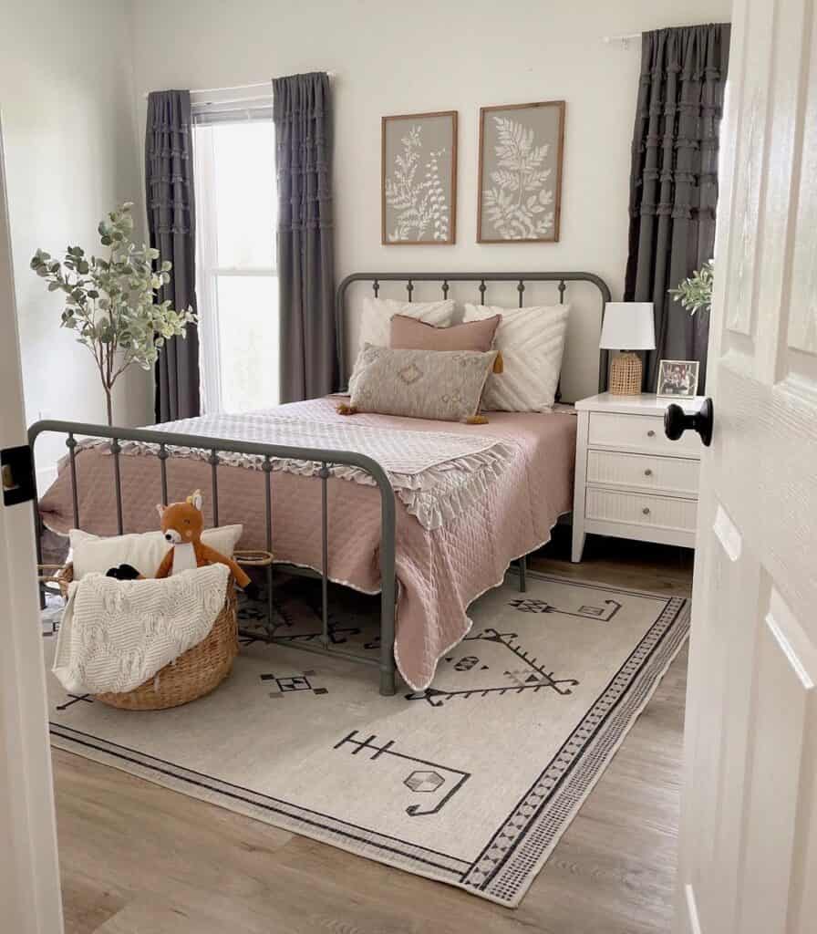 Gray Farmhouse Bed for Teenage Girl