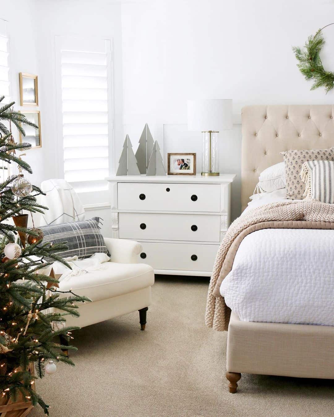 Ivory Armchair Small Seating Area in Bedroom Soul & Lane
