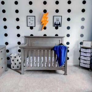 Polka Dot Baby Boy Room Wallpaper
