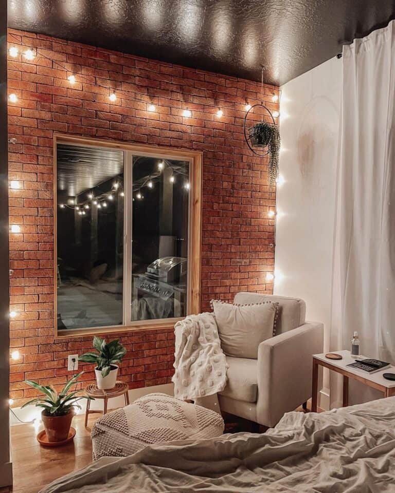 Seating Area for Small Bedroom with Armchair