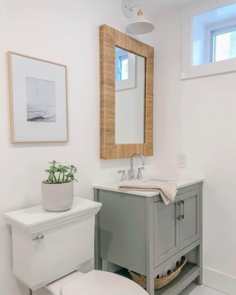 Small Grey Bathroom Cabinet