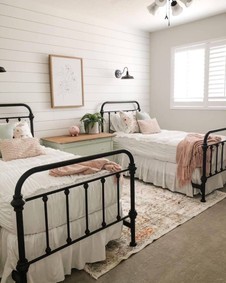 Twin Spindle Beds in Bedroom
