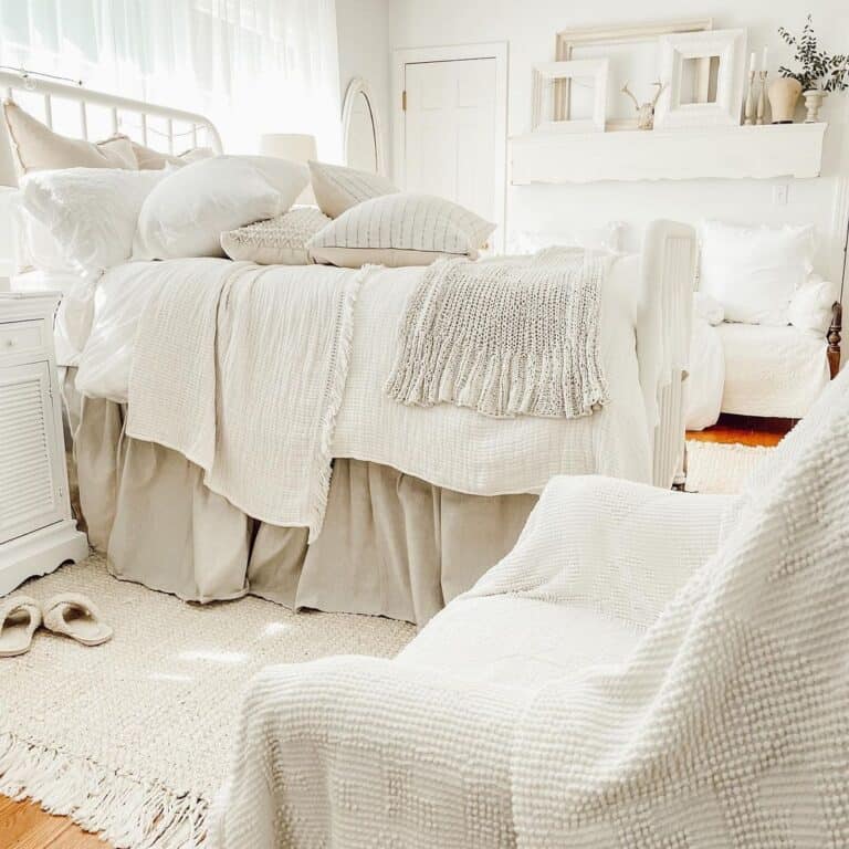 White Armchair Bedroom Seating Areas