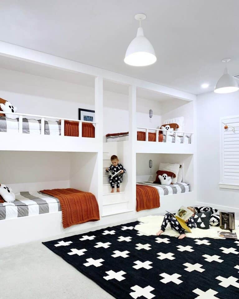 4 Built-in Beds for Bunk Room