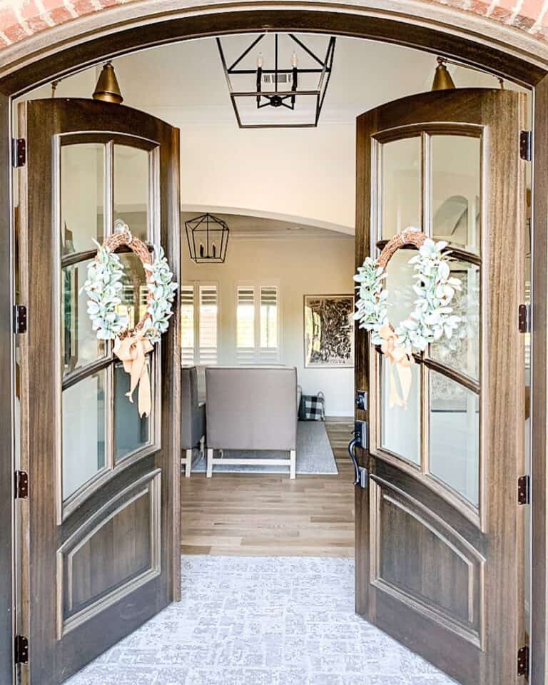 Arched Front Door With Glass Panels