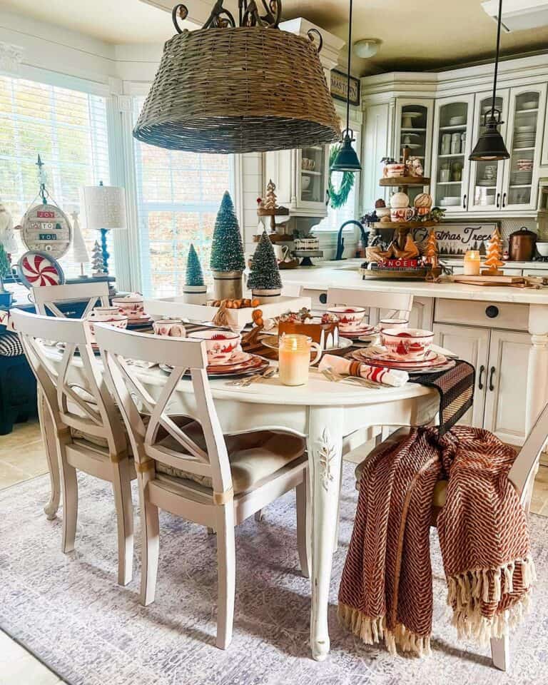 Auburn Christmas Throw with Seasonal Embellishments