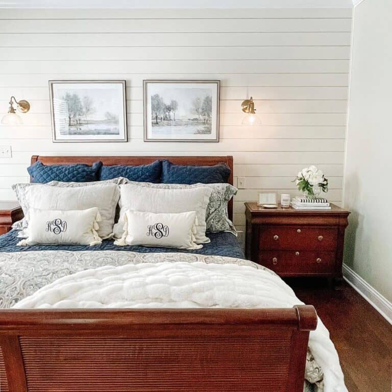 Bedroom Sconces for Dark Stained Wood Furniture