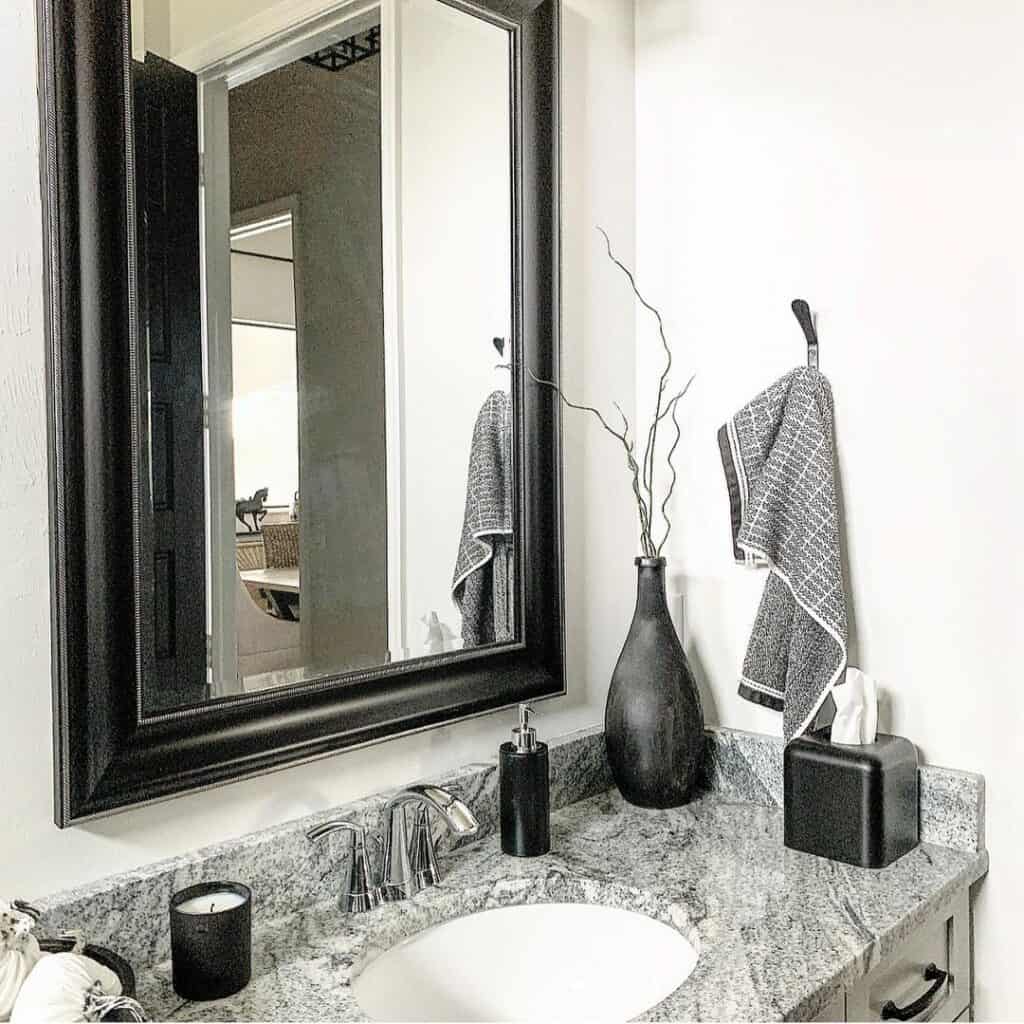 Black And White Marble Bathroom Sink