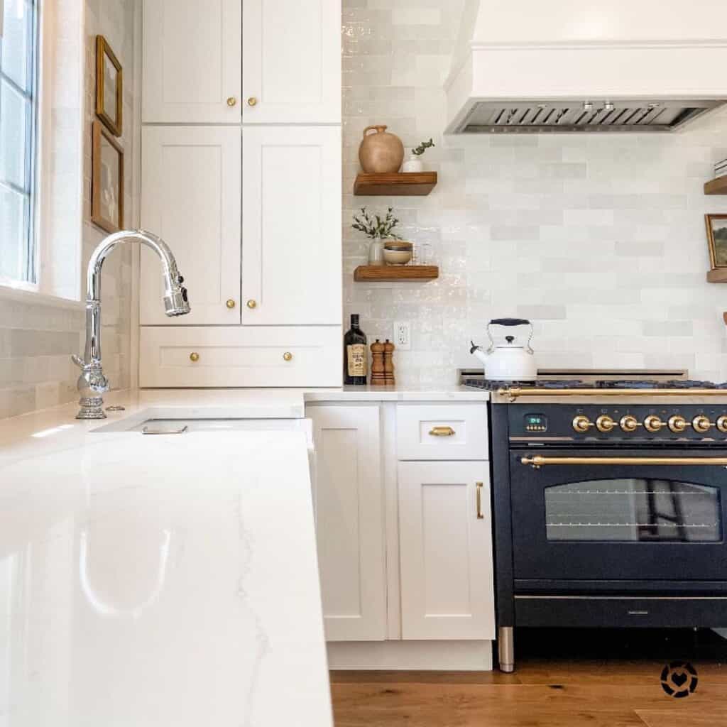 Black Stove and White with Gold Hardware Soul & Lane