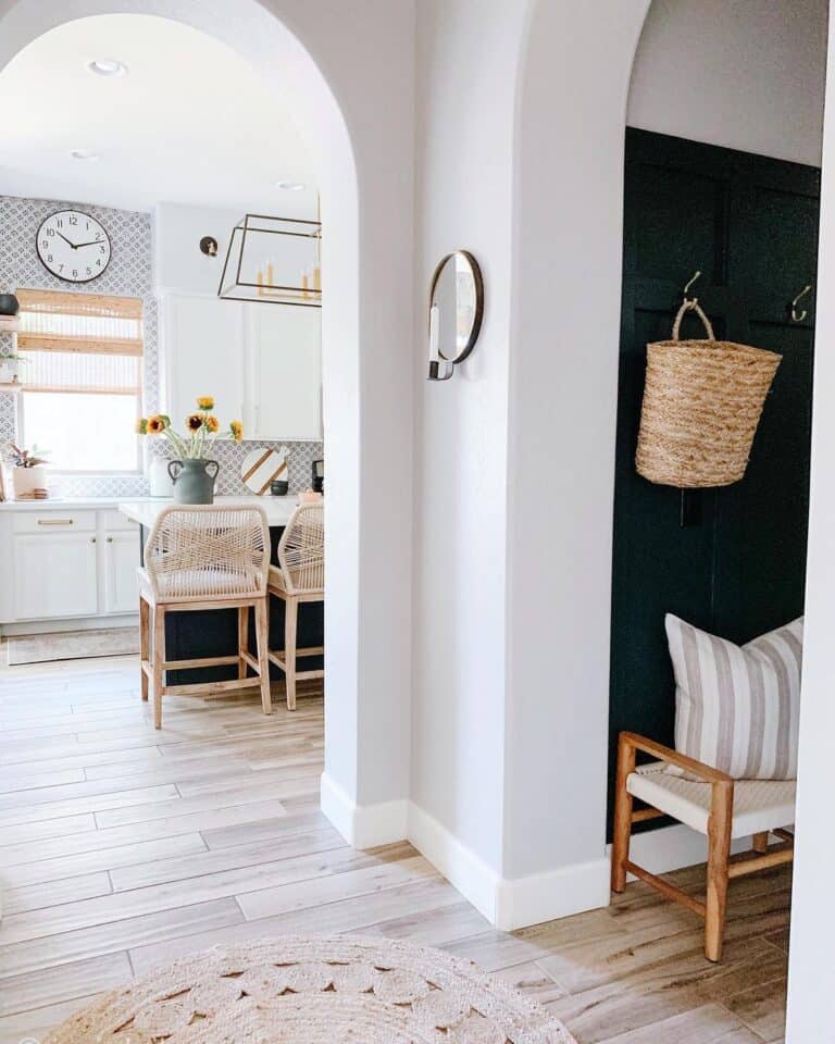 Black and White Checkered Kitchen Wall