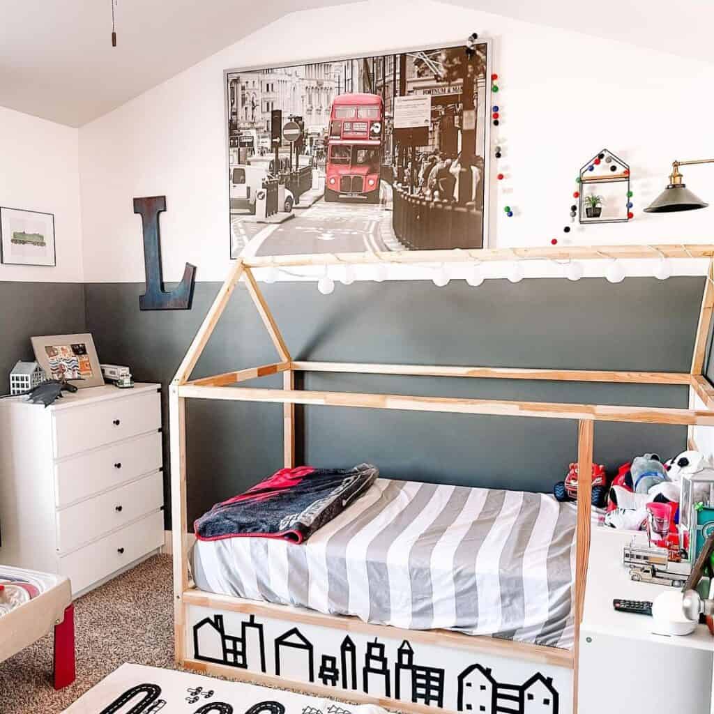 Boys Room with Low Sloped Ceiling