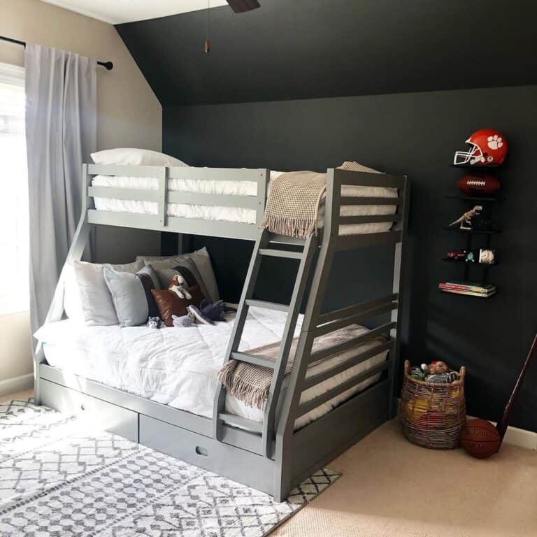Boy's Room with Twin Over Queen Bunk Bed