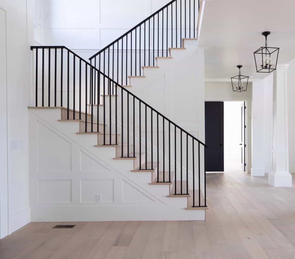 Classic White and Black Staircase