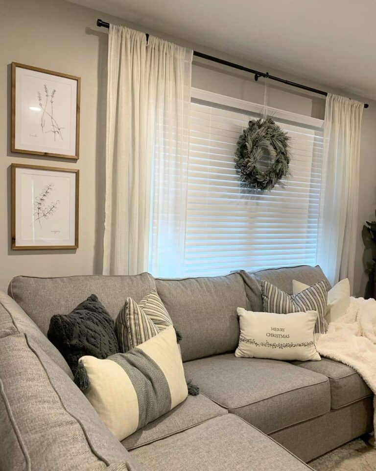 Cozy Living Room Gallery Wall