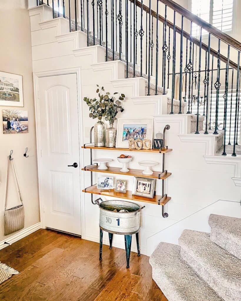 Farmhouse Meets Traditional Staircase