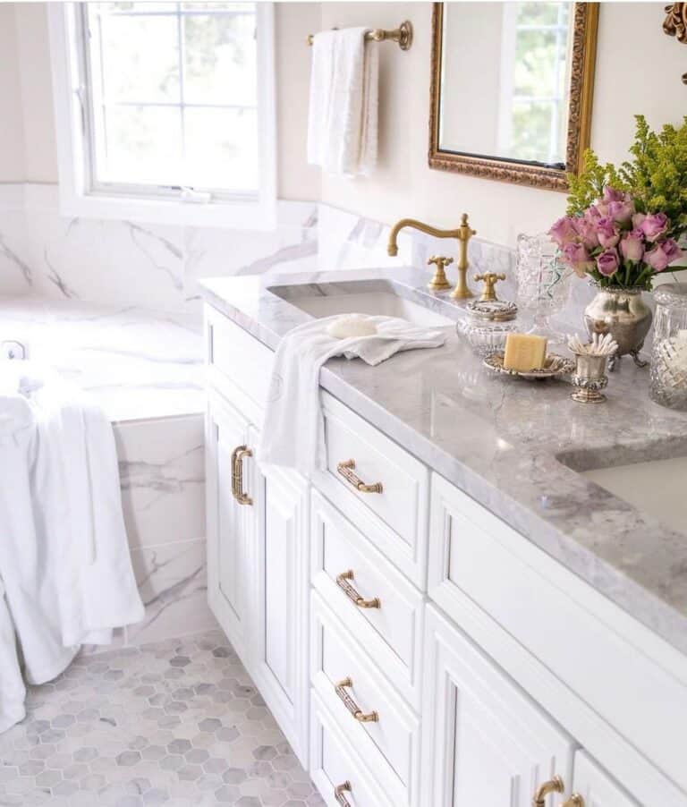 Gray Granite Bathroom Countertops