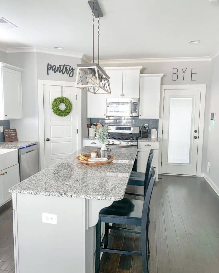 Grey Walls with a White Baseboard