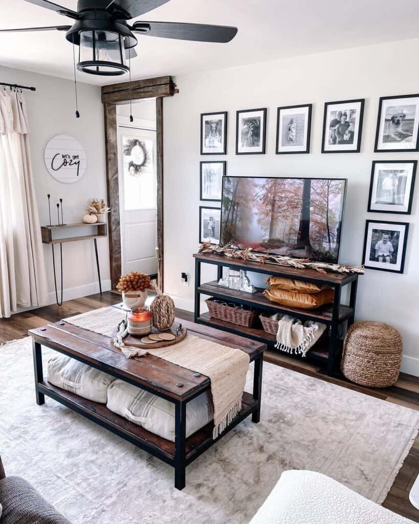 Living Room Family Photo Gallery Wall