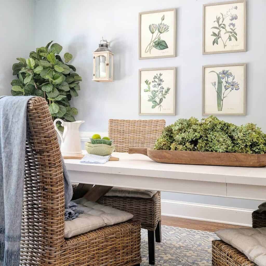 Nature Inspired Dining Room Gallery Wall