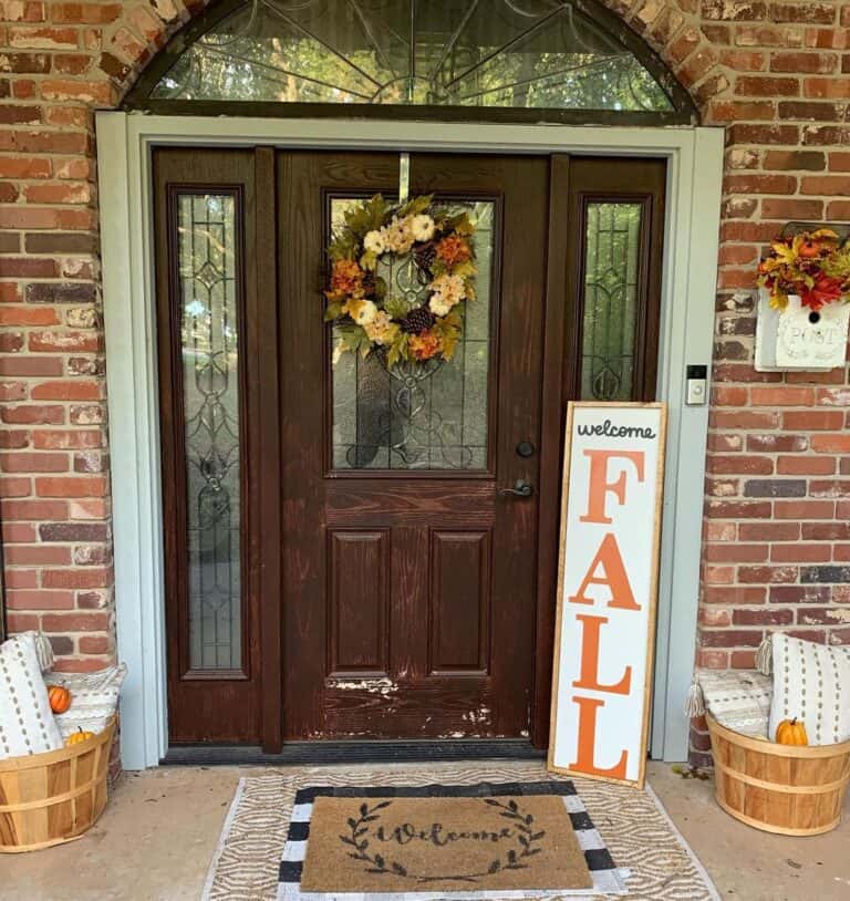 Rustic Door With Front Door Glass Insert