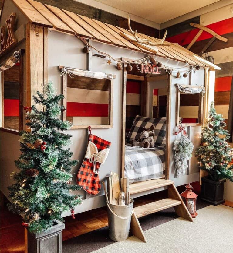Small Cabin Inside a Bedroom