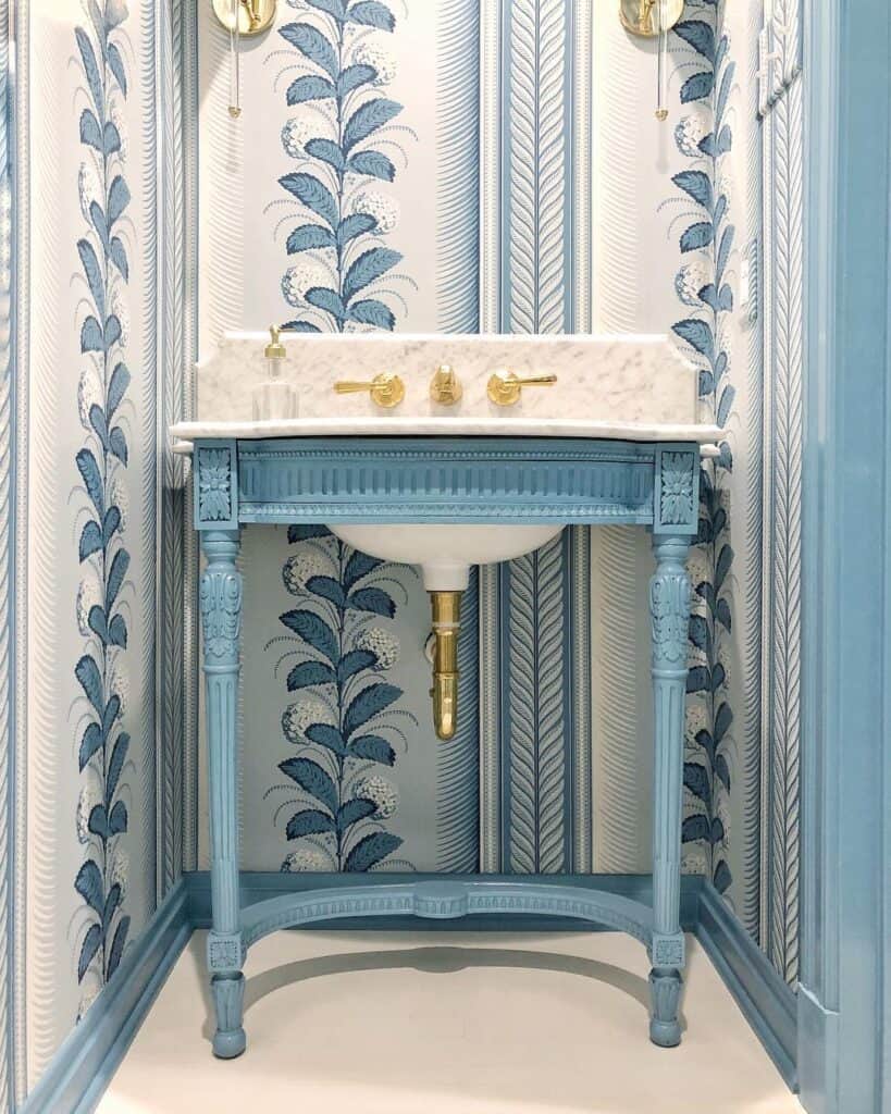 Vintage Blue Grey Vanity