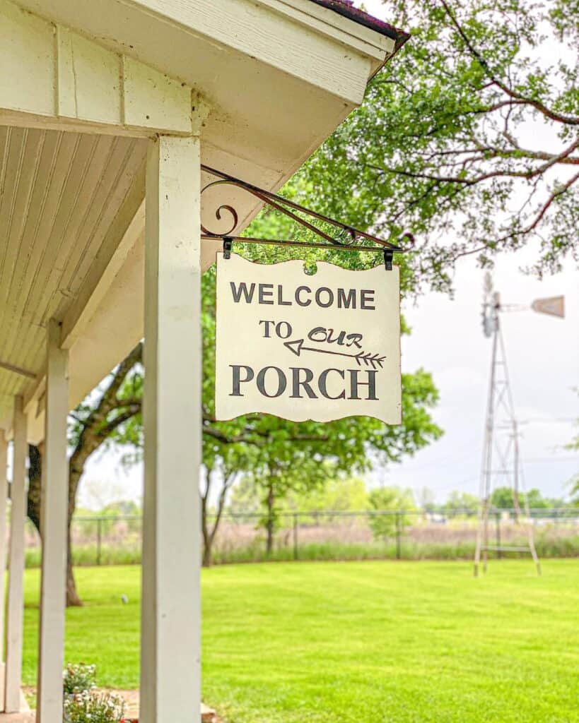 Welcome Sign Decor for Covered Porch