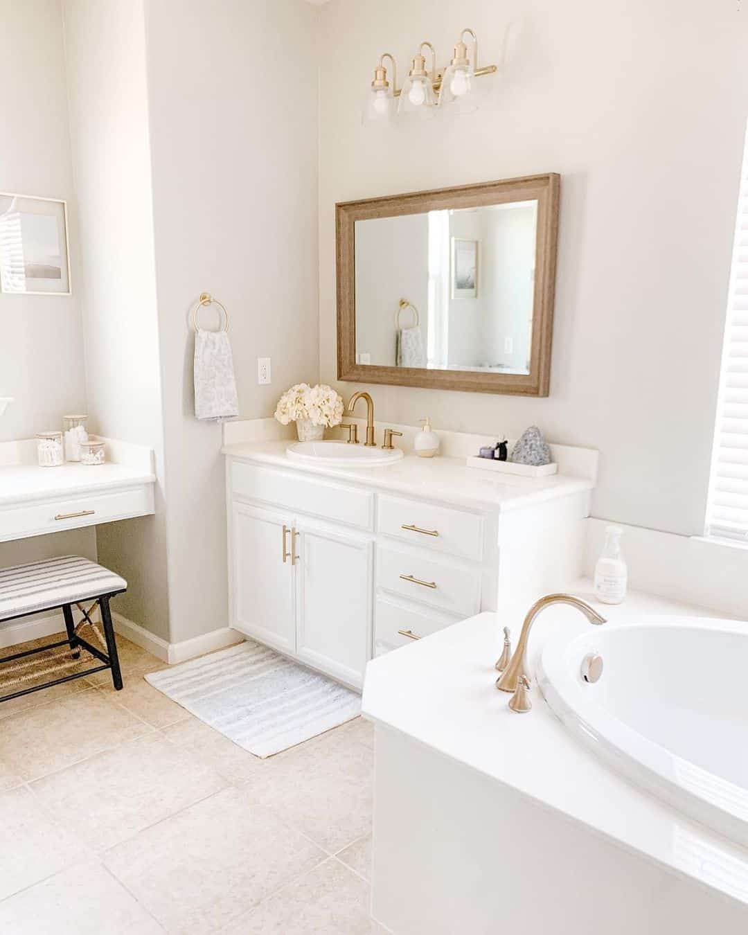 White Bathroom Vanity with White Countertop Soul & Lane