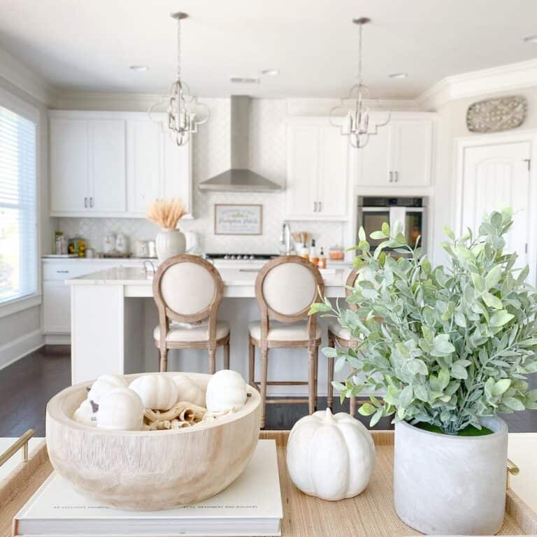 White Kitchen with Tall Baseboard
