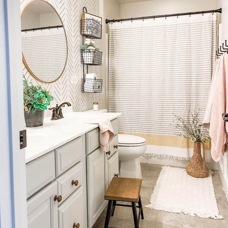 Bathroom with White Toilet Next to Tub