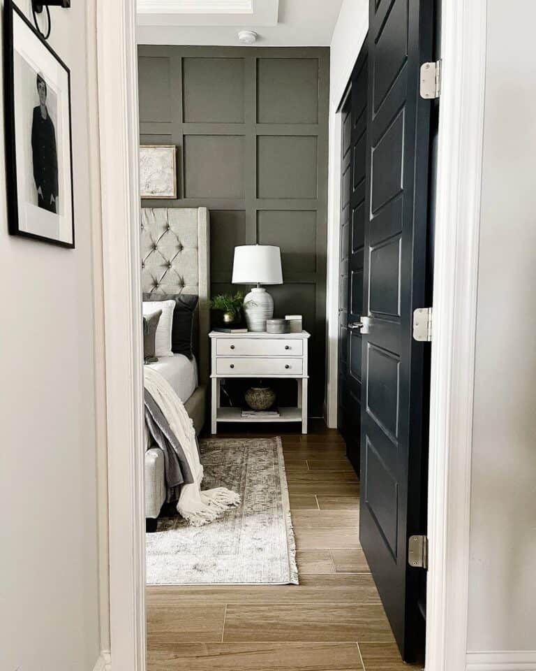 Bedroom in Varying Shades of Gray