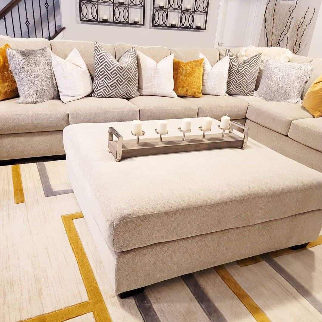 yellow and beige room